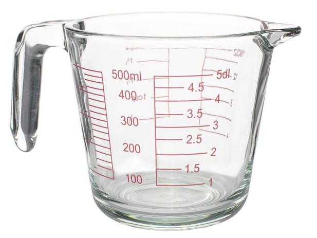 Jarra Medidora de Vidro com Alça Graduado 500ml - CASALINDA Menor preço em Jarra Medidora de Vidro com Alça Graduado 500ml - CASALINDA