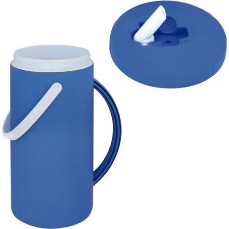 Jarra Térmica Nativa 2,5 Litros Azul com Alça e Bico Flip - MOR Menor preço em Jarra Térmica Nativa 2,5 Litros Azul com Alça e Bico Flip - MOR