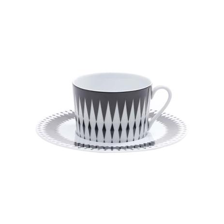 Jg. 6 Xícaras De Chá C/ Píres De Porcelana 220Ml Alchime Noire - F9-17010 - Wolff Menor preço em Jg. 6 Xícaras De Chá C/ Píres De Porcelana 220Ml Alchime Noire - F9-17010 - Wolff