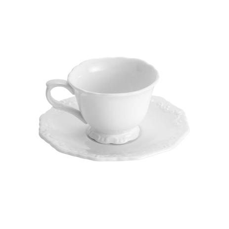 Jg 6 Xícaras De Chá De Porcelana Com Pires Alto Relevo 200 Ml - F9-25091 - Wolff Menor preço em Jg 6 Xícaras De Chá De Porcelana Com Pires Alto Relevo 200 Ml - F9-25091 - Wolff