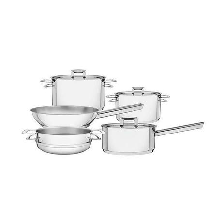 Jg.panelas ACO INOX 5 PCS Brava - Tramontina Menor preço em Jg.panelas ACO INOX 5 PCS Brava - Tramontina