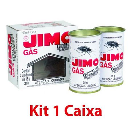 Jimo Gás Fumigante Dedetizador - Kit 1 Caixa - 2unid/35g Menor preço em Jimo Gás Fumigante Dedetizador - Kit 1 Caixa - 2unid/35g