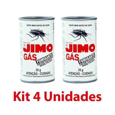 Jimo Gás Fumigante Dedetizador Kit 2 Caixas - 4un/35g Menor preço em Jimo Gás Fumigante Dedetizador Kit 2 Caixas - 4un/35g