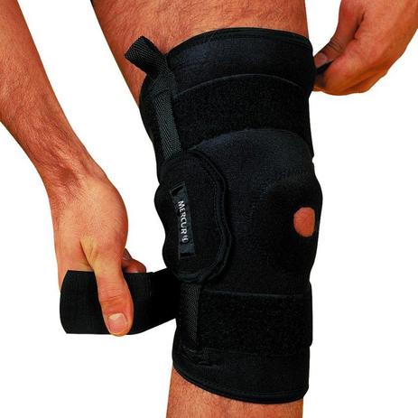 Joelheira Articulada com Faixas Ajustáveis e Dobradiças Metálicas Mercur em Neoprene Menor preço em Joelheira Articulada com Faixas Ajustáveis e Dobradiças Metálicas Mercur em Neoprene