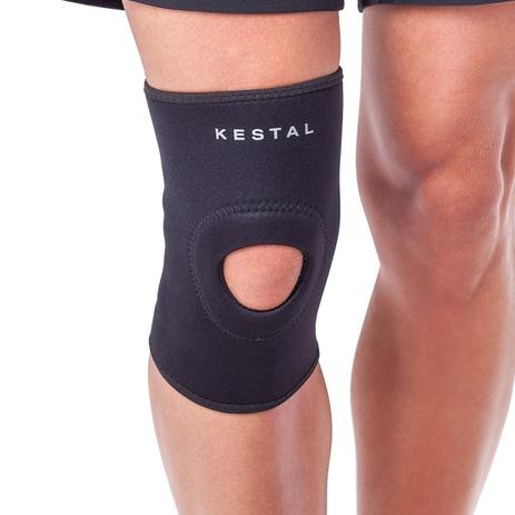 Joelheira Com Orifício e Reforço Patelar Kestal - Preto - M Menor preço em Joelheira Com Orifício e Reforço Patelar Kestal - Preto - M