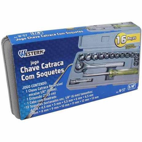 Jogo 16 Soquetes Catraca Ferramentas Oficina Chave + Brinde - Industria nacional Menor preço em Jogo 16 Soquetes Catraca Ferramentas Oficina Chave + Brinde - Industria nacional