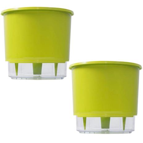 Jogo 2 Vasos Raiz Auto Irrigável Rainbow Verde Claro 12x11cm Menor preço em Jogo 2 Vasos Raiz Auto Irrigável Rainbow Verde Claro 12x11cm