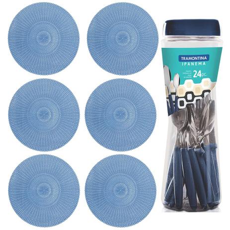 Jogo 24 Talheres Tramontina com 6 Lugares Americano Azul é ruim? Jogo 24 Talheres Tramontina com 6 Lugares Americano Azul é boa?