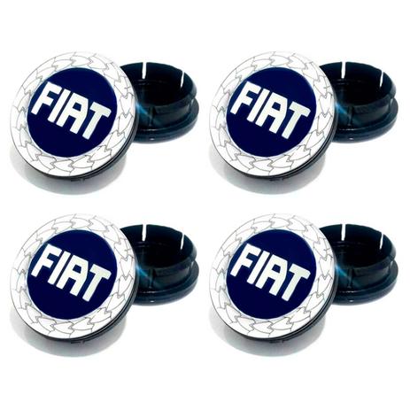 Jogo 4 Calota Centro Roda Fiat Punto Azul Menor preço em Jogo 4 Calota Centro Roda Fiat Punto Azul