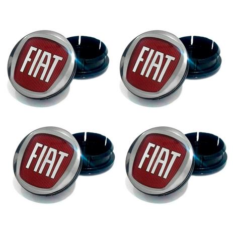 Jogo 4 Calota Centro Roda Fiat Punto Vermelho é boa?