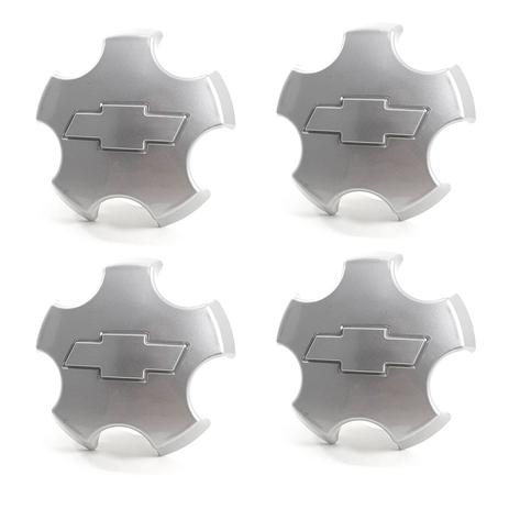 Jogo 4 Calota Centro Roda GM S10 Tornado 2010 Prata Menor preço em Jogo 4 Calota Centro Roda GM S10 Tornado 2010 Prata