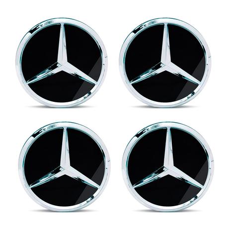 Jogo 4 Calota Centro Roda Mercedes Classe A 200 250 Preta Brilhante é boa?