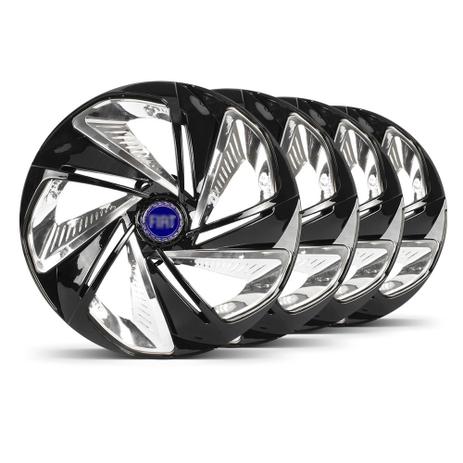 Jogo 4 Calota Nitro X Aro 14 Preta / Cromada Fiat Azul - Elitte é boa?