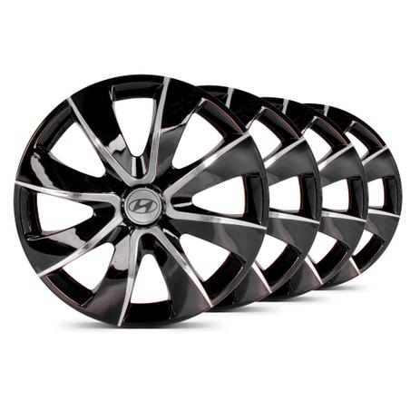 Jogo 4 Calota Prime Preta Cromada Aro 13 Hyundai Prata - Elitte é boa?