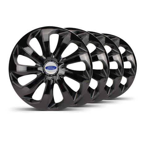 Jogo 4 Calota Velox Unicolor Aro 14 Preta Ford Prata - Elitte é boa?