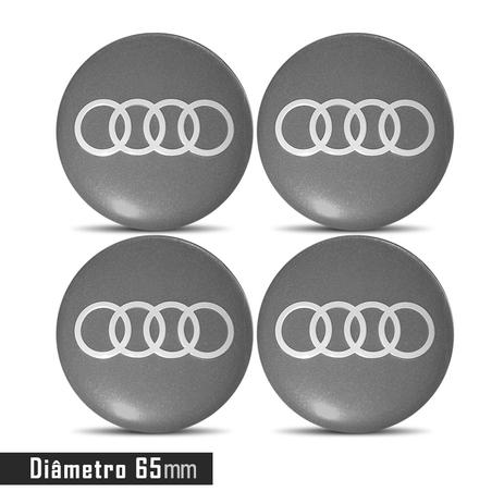 Jogo 4 Emblema Roda Audi 65mm. - Calota Menor preço em Jogo 4 Emblema Roda Audi 65mm. - Calota