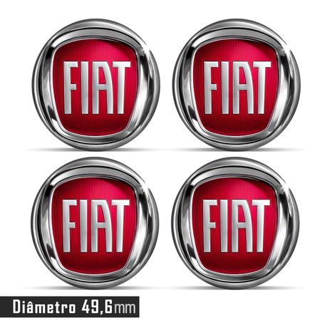 Jogo 4 Emblema Roda  Fiat Punto 49,6mm. (ACRÍLICO) - Calota é boa?