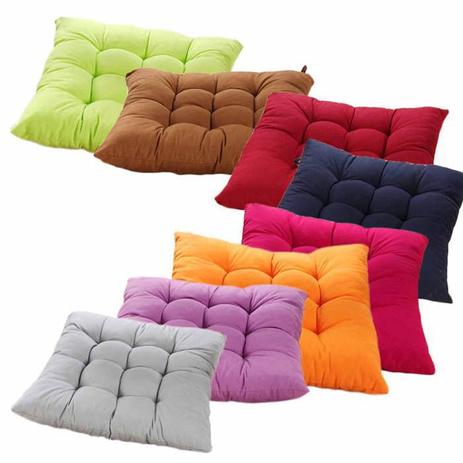 Jogo 4 Peças Almofada Futon Para Assento De Cadeira - Artesanal Menor preço em Jogo 4 Peças Almofada Futon Para Assento De Cadeira - Artesanal