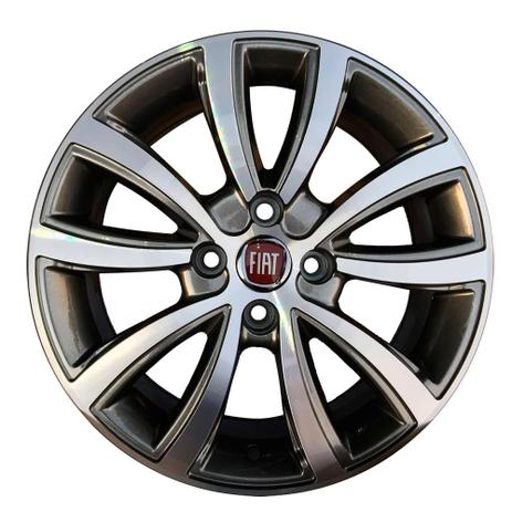 Menor preço em Jogo 4 Rodas BRW BRW-1380 Fiat Toro aro 15 4 x 98 tala 6 diamante grafite ET40