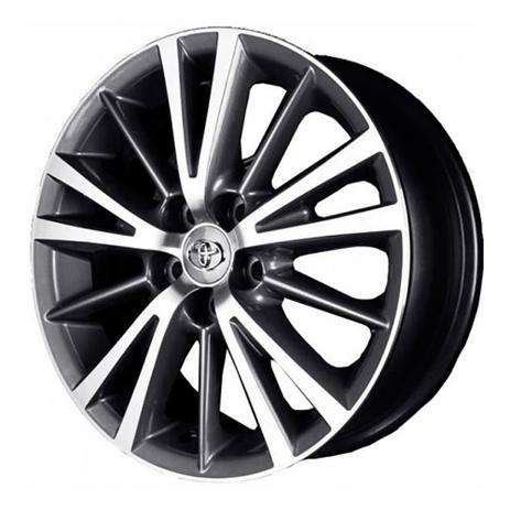 Jogo 4 rodas KR R-64 Corolla 2015 aro 16 5X100 grafite e diamante tala 6 ET 39 Menor preço em Jogo 4 rodas KR R-64 Corolla 2015 aro 16 5X100 grafite e diamante tala 6 ET 39