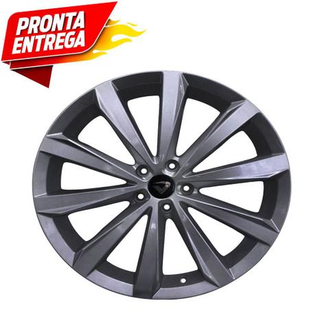 Jogo 4 rodas Volcano Misty Passat VR6 014 aro 18 5X100 grafite fosco tala 7 ET 42 Menor preço em Jogo 4 rodas Volcano Misty Passat VR6 014 aro 18 5X100 grafite fosco tala 7 ET 42