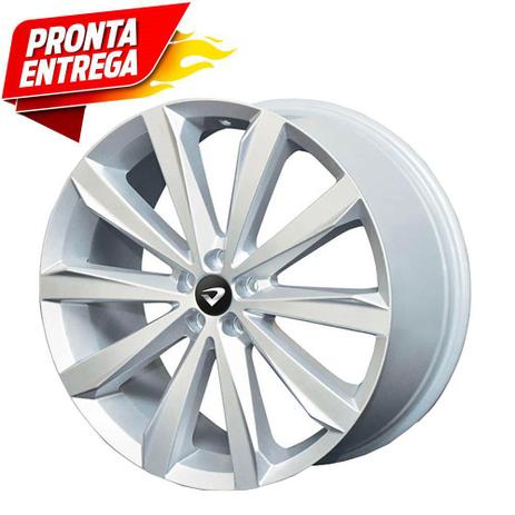 Menor preço em Jogo 4 rodas Volcano Misty Passat VR6 aro 18 5X100  prata tala 6 ET 42