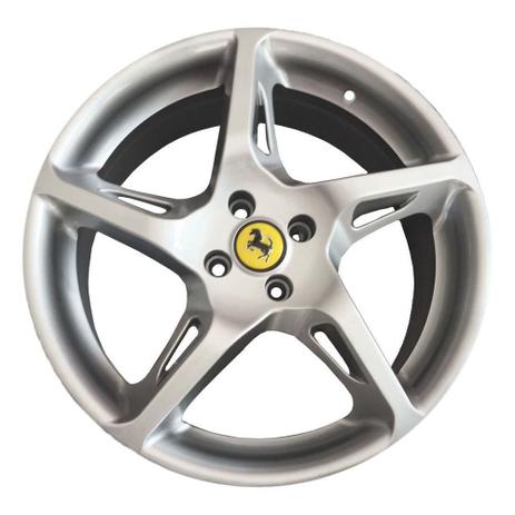 Jogo 4 rodas Volcano Rocket Ferrari aro 18 4X108 prata tala 7 ET 45 Menor preço em Jogo 4 rodas Volcano Rocket Ferrari aro 18 4X108 prata tala 7 ET 45
