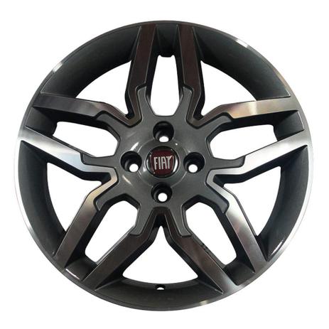 Menor preço em Jogo 4 rodas Volcano V-140 Idea 011 aro 18 4X98  grafite fosco e diamante tala 6 ET 45