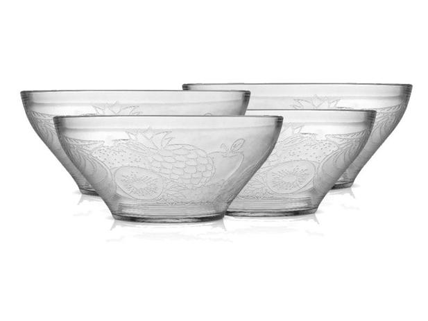 Jogo 4 Tigelas Vidro Mesa Salada Fruta Bowl - Casa linda Menor preço em Jogo 4 Tigelas Vidro Mesa Salada Fruta Bowl - Casa linda