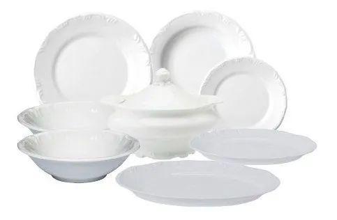 Jogo 41 Peças - Pratos, Travessas, Sopeira e Saladeiras Pomerode - Porcelana Schmidt Menor preço em Jogo 41 Peças - Pratos, Travessas, Sopeira e Saladeiras Pomerode - Porcelana Schmidt