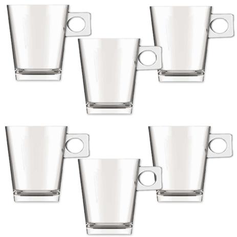 Jogo 6 Copo / Xícaras de Café 80ml De Vidro - Decore fácil shop Menor preço em Jogo 6 Copo / Xícaras de Café 80ml De Vidro - Decore fácil shop