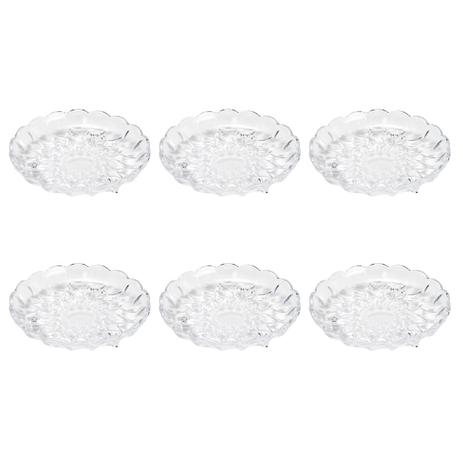 Jogo 6 Pratos De Cristal Com Pé Para Sobremesa Angélica Wolff Menor preço em Jogo 6 Pratos De Cristal Com Pé Para Sobremesa Angélica Wolff