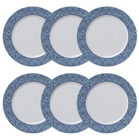 Jogo 6 Pratos Rasos Porcelana 25.5cm Arabesco 279701700 Germer Menor preço em Jogo 6 Pratos Rasos Porcelana 25.5cm Arabesco 279701700 Germer