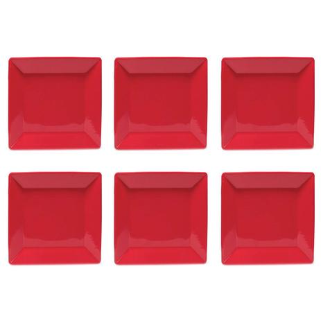 Jogo 6 Pratos Sobremesa Quartier 20cm Vermelho Gm18-2015 Oxford Menor preço em Jogo 6 Pratos Sobremesa Quartier 20cm Vermelho Gm18-2015 Oxford