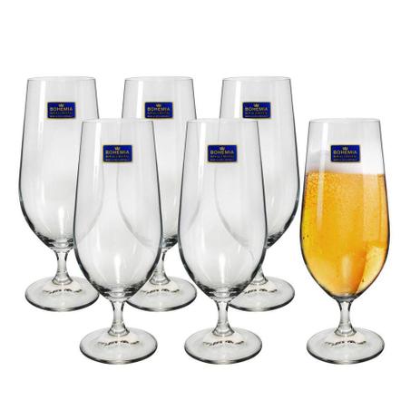 Jogo 6 Taças Cerveja Cristal Gastro Bohemia Menor preço em Jogo 6 Taças Cerveja Cristal Gastro Bohemia