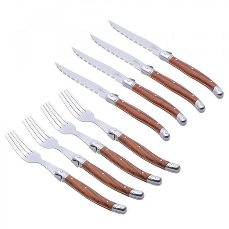 Jogo 8 Peças Faca e Garfo em Aço Inox Cabo Plástico Pérola Negra - Bon Gourmet Menor preço em Jogo 8 Peças Faca e Garfo em Aço Inox Cabo Plástico Pérola Negra - Bon Gourmet