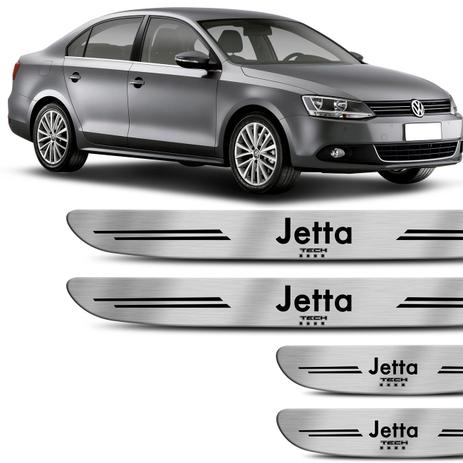 Jogo Adesivos Soleiras Resinados Jetta Tech 2013 2018 com Grafia Modelo Escovado Excelente Fixação - Resitank Menor preço em Jogo Adesivos Soleiras Resinados Jetta Tech 2013 2018 com Grafia Modelo Escovado Excelente Fixação - Resitank