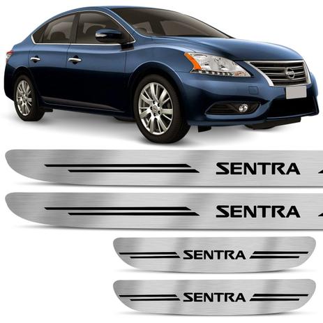 Jogo Adesivos Soleiras Resinados Nissan Sentra 14 a 18 com Grafia Modelo Escovado Excelente Fixação - Resitank Menor preço em Jogo Adesivos Soleiras Resinados Nissan Sentra 14 a 18 com Grafia Modelo Escovado Excelente Fixação - Resitank