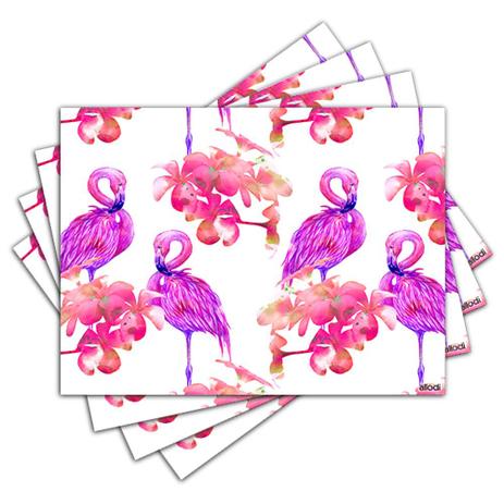 Jogo Americano - Flamingos com 4 peças - 828Jo - Allodi Menor preço em Jogo Americano - Flamingos com 4 peças - 828Jo - Allodi