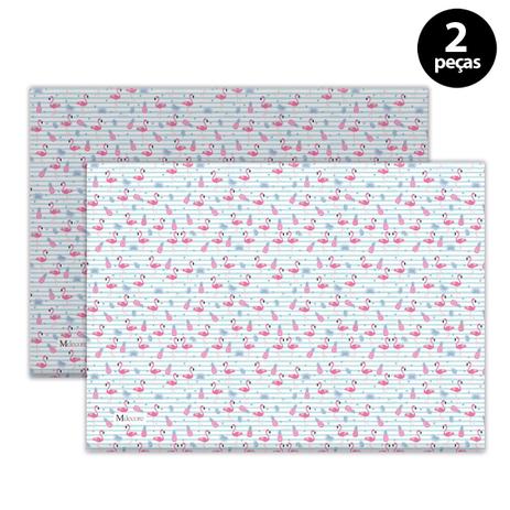 Jogo Americano Mdecore Flamingo 40x28 cm Azul Menor preço em Jogo Americano Mdecore Flamingo 40x28 cm Azul