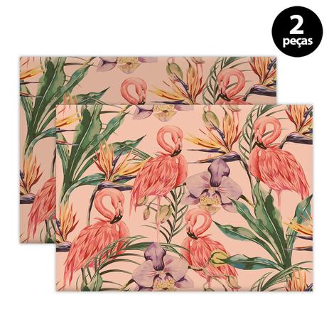 Jogo Americano Mdecore Flamingos 40x28cm Colorido Menor preço em Jogo Americano Mdecore Flamingos 40x28cm Colorido