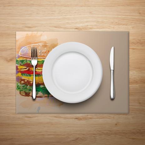 Jogo Americano Mdecore X-Burguer 40x28cm Bege Menor preço em Jogo Americano Mdecore X-Burguer 40x28cm Bege