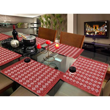 Jogo Americano Porto Rico 33x50cm 2 Peças Vermelho - Bordart Menor preço em Jogo Americano Porto Rico 33x50cm 2 Peças Vermelho - Bordart