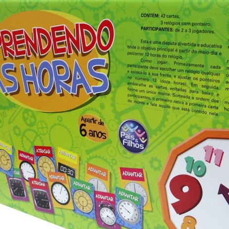 Jogo Aprendendo as Horas Divertido e Educativo - 114773 - Pais e filhos Menor preço em Jogo Aprendendo as Horas Divertido e Educativo - 114773 - Pais e filhos