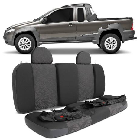 Jogo Banco Traseiro Pick Up Strada Adventure 2009 e 2010 Cabine Estendida 04 Peças - Couro e arte é boa?