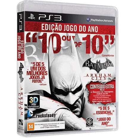 Jogo Batman Arkham City Goty PS3 - Ea Menor preço em Jogo Batman Arkham City Goty PS3 - Ea