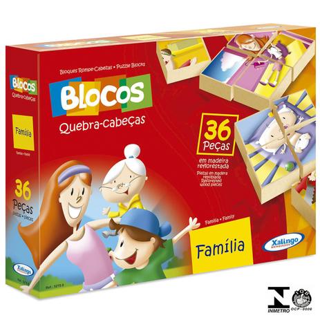 Menor preço em Jogo Blocos Quebra-cabeças Família 36 Peças 5270.9 Xalingo
