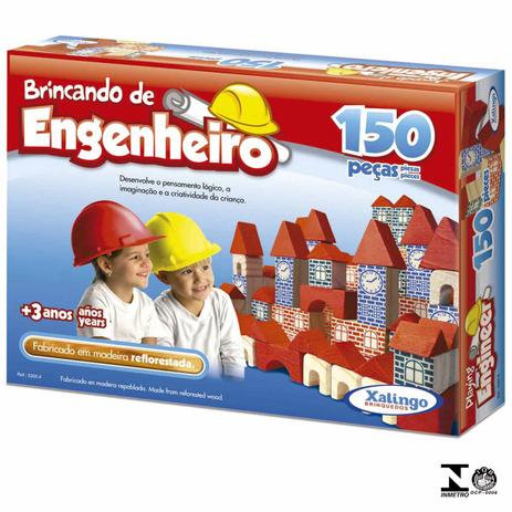 Jogo Brincando De Engenheiro 150 Peças 5305.4 Xalingo Menor preço em Jogo Brincando De Engenheiro 150 Peças 5305.4 Xalingo