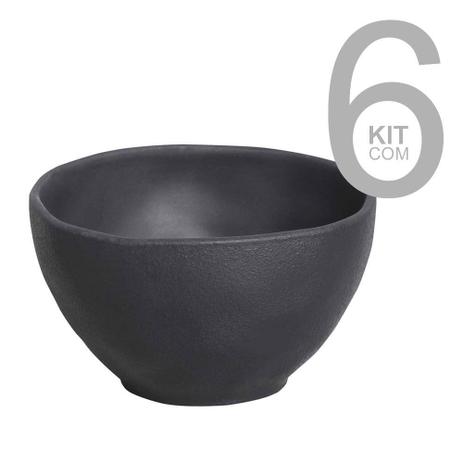 Jogo C/ 6 Bowls Organico Preto Matte - PORTO BRASIL Menor preço em Jogo C/ 6 Bowls Organico Preto Matte - PORTO BRASIL
