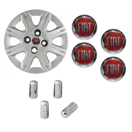 Jogo Calota Aro 13 Fiat Uno Palio Way Economy 2008 Grid Prata + Emblema Resinado + Tampa Ventil Cromada - Grid calotas é boa?